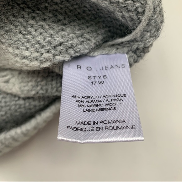 IRO Stys Distressed Wool Striped Sweater Gray - Picture 4 of 6